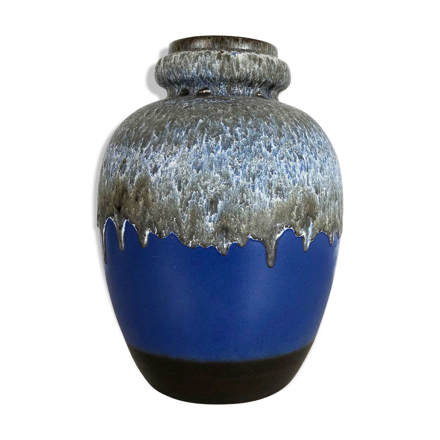 Pottery fat lava multicolor 286-42 vase made by Scheurich, 1970s