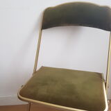 Velvet folding chair