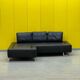 Black Leather De Sede DS-165 Sofa