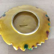 Vallauris mustard pepper shaker, dabbling, ceramics