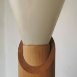 Floral wooden floor lamp
