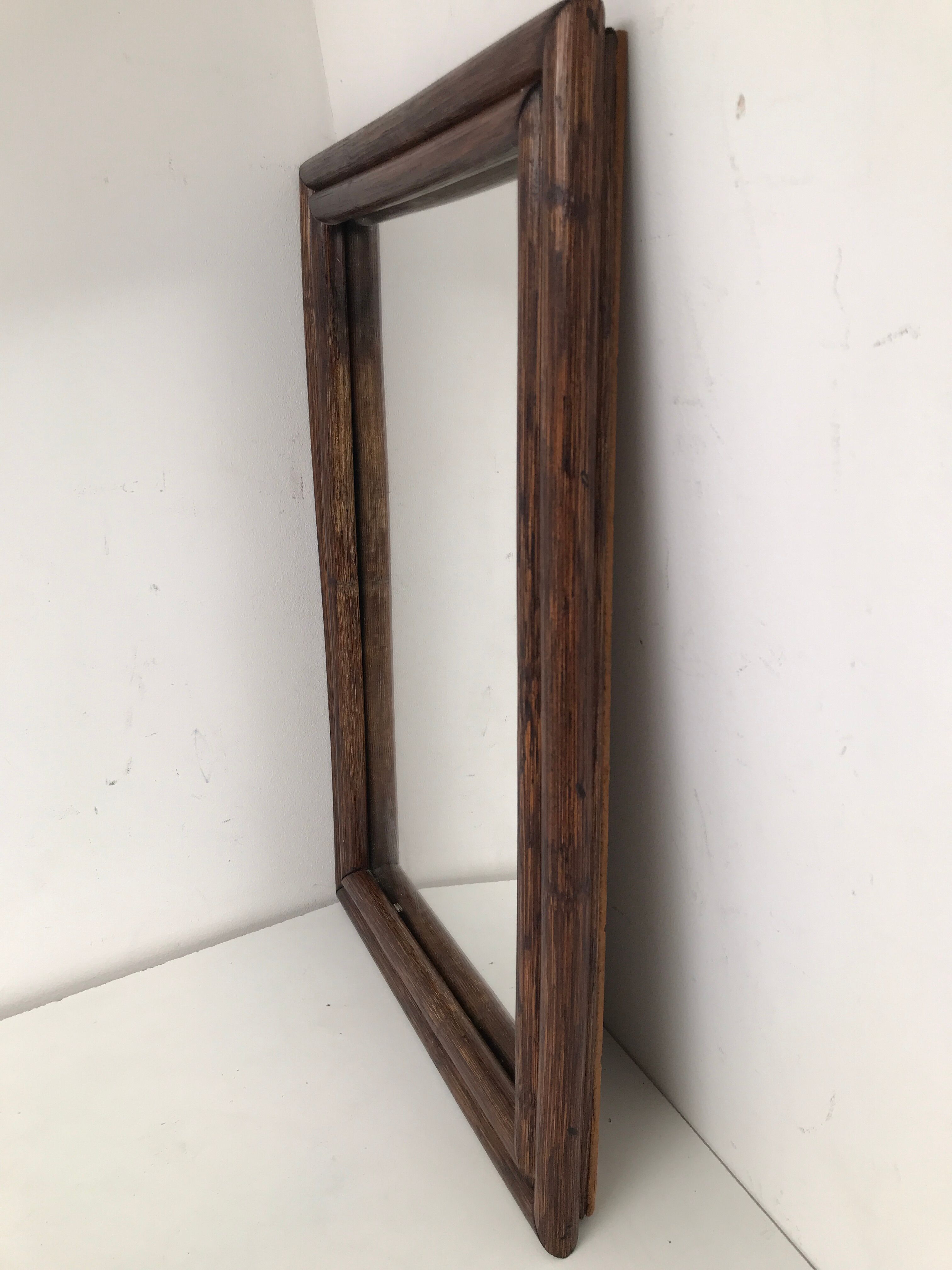 Vintage rattan mirror