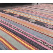 Turkish handwoven wool kilim rug 116x325