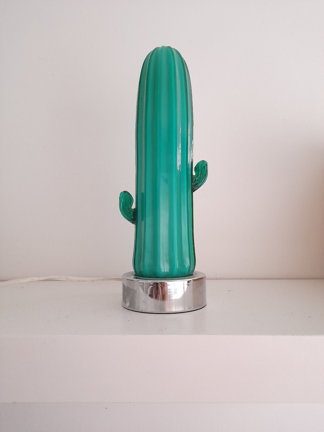 Ikea Mojna glass cactus lamp