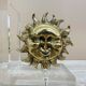 Vintage bookends sun and moon lucite and brass, 1970s