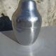 Old ice bucket ice cube in the shape of aluminum pear