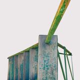 Nice old stepladder weathered painted wood