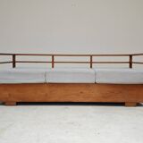 Art Deco sofa gray fabric Jindrich Halabala 1930