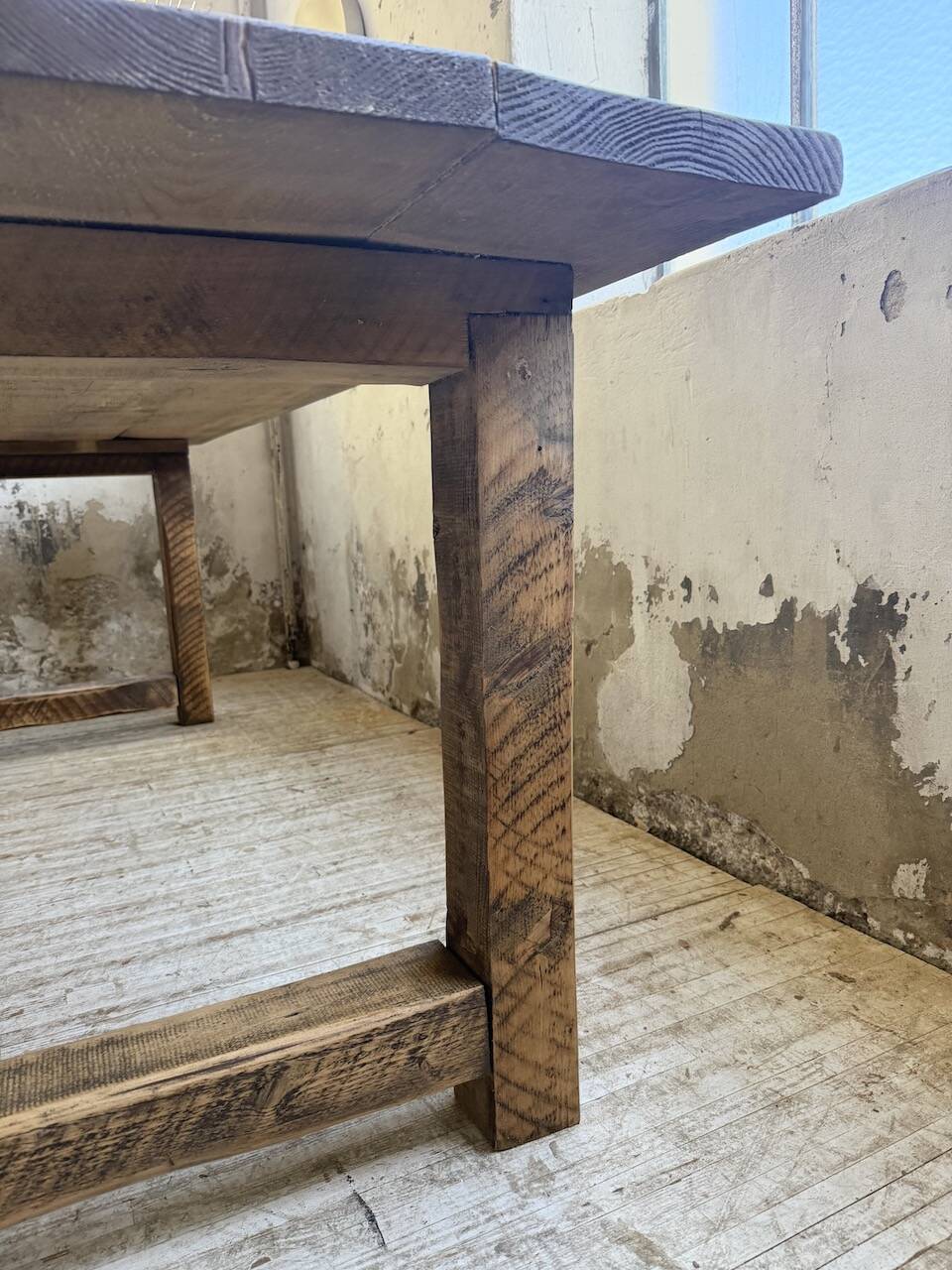 1950s pine farmhouse table 220cm