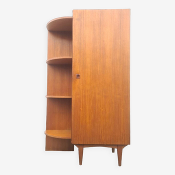 Scandinavian teak wardrobe and shelf 1960