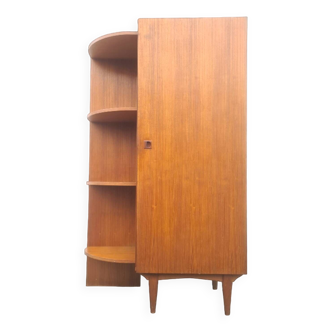 Armoire penderie étagère scandinave en teck 1960