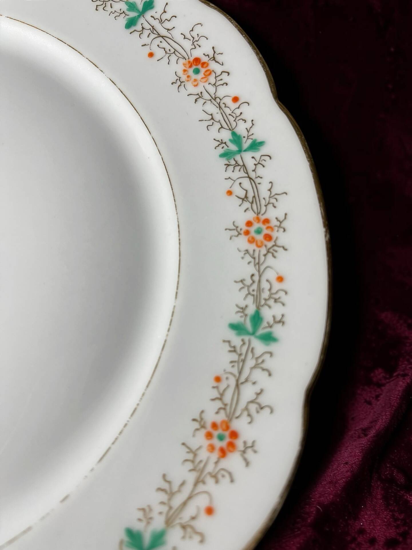Seven antique Limoges porcelain plates – CFH / GDM