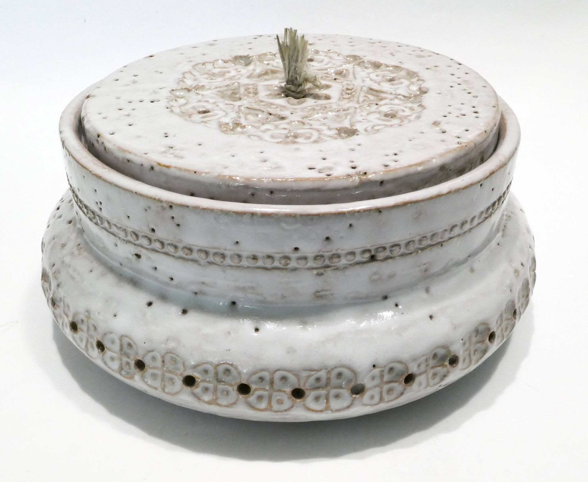 Rare boîte ou bonbonnière en céramique par Aldo Londi pour Bitossi 1960.