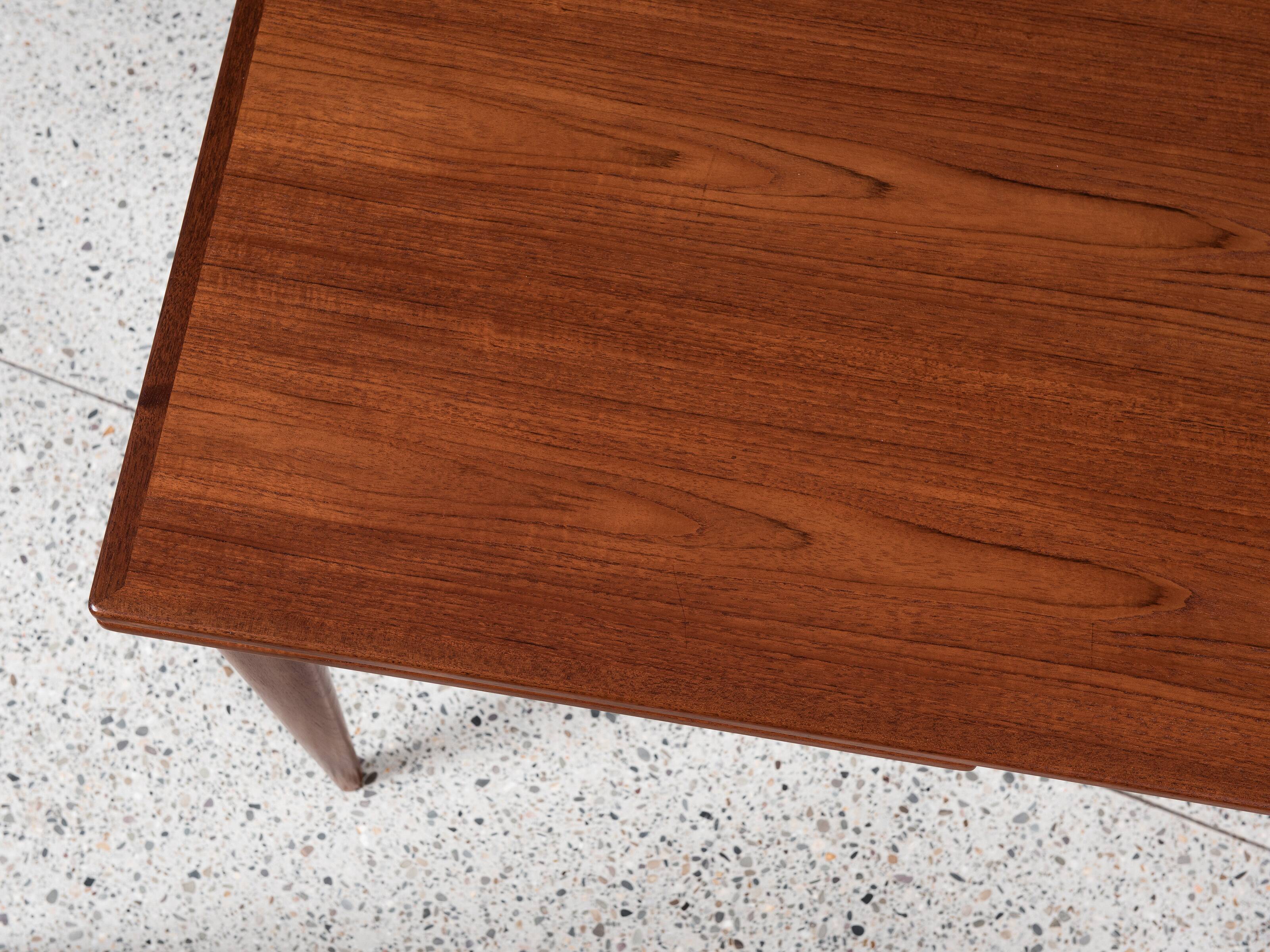 Midcentury wider Danish dining table in teak by Niels Otto Møller 1960s