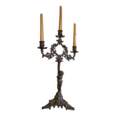 Ancien chandelier en bronze avec putto, XIXe s.