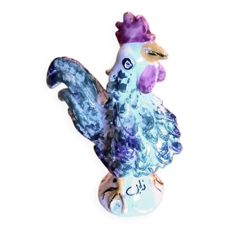 Coq céramique tunisien violet
