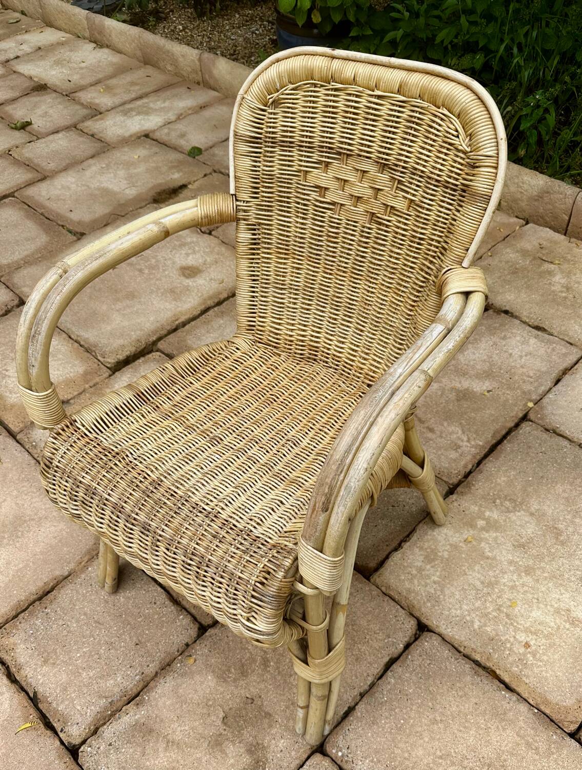 Rattan armchair
