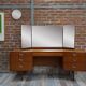 Curved dressing table 50-60s teak