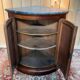 Corner cabinet from the Louis-Philippe period – Flamed mahogany and veined grey marble