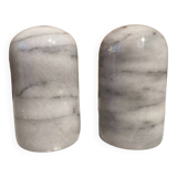 Vintage Marble Salt and Pepper Shakers