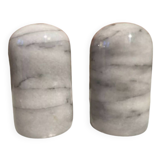 Vintage Marble Salt and Pepper Shakers