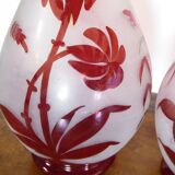 Paire de vases en verre