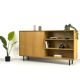 Oak Cabinet with One Sliding Door from WK Möbel, 1960s