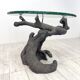 Table en bronze en forme d'arbre, prod. Italien, années 70
