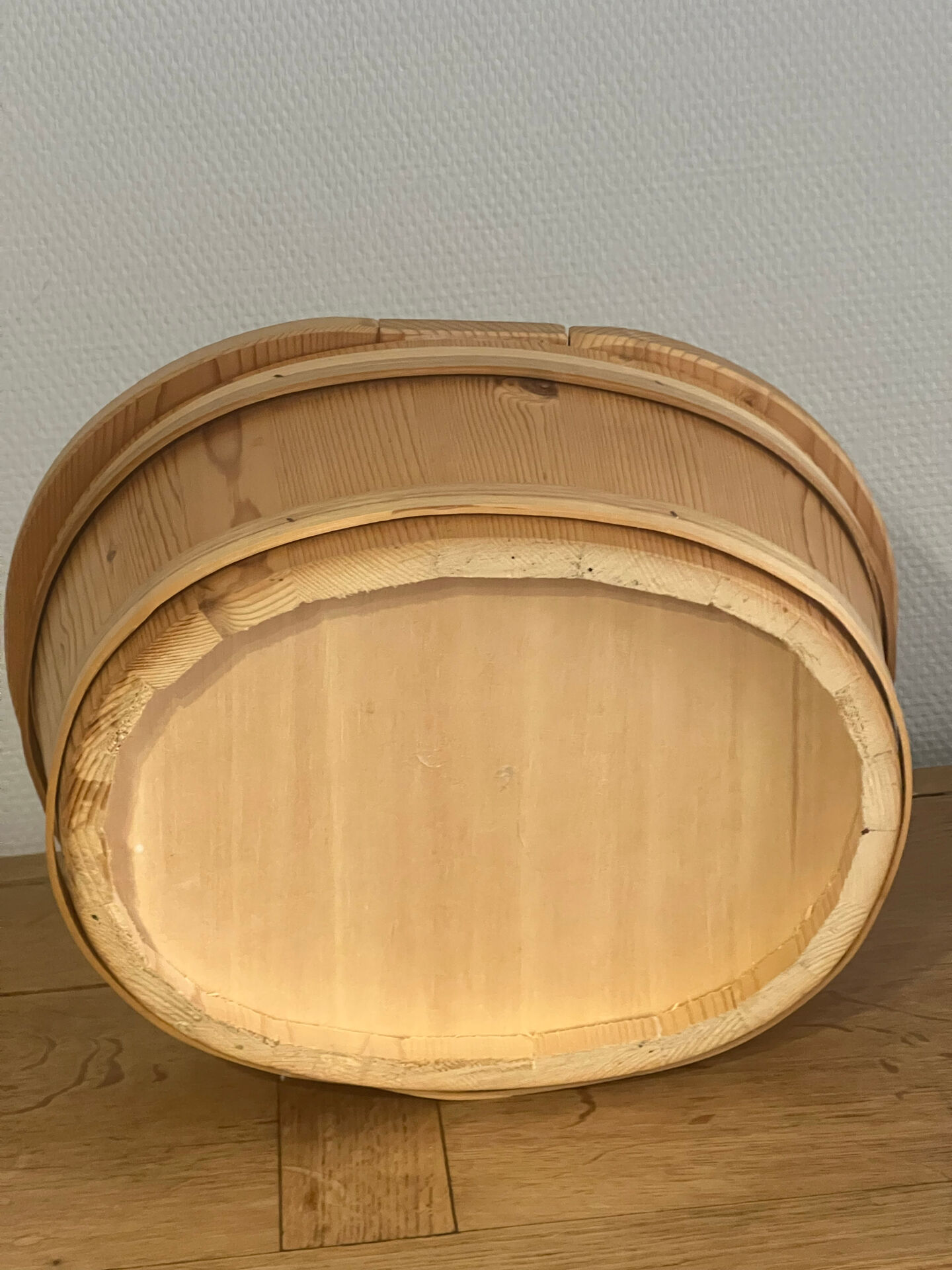 Basket handmade and painted.