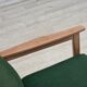1980s, Danish armchair by Høng Stole, green furniture wool, oak wood.