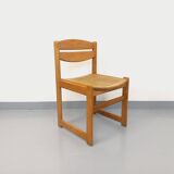 Vintage sleigh chair in beech wood and cane from the 70s and 80s