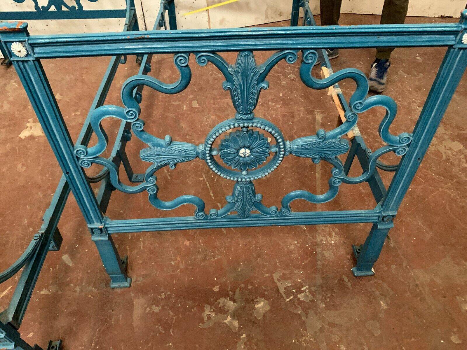Pair of Empire style beds in patinated cast iron 20th century