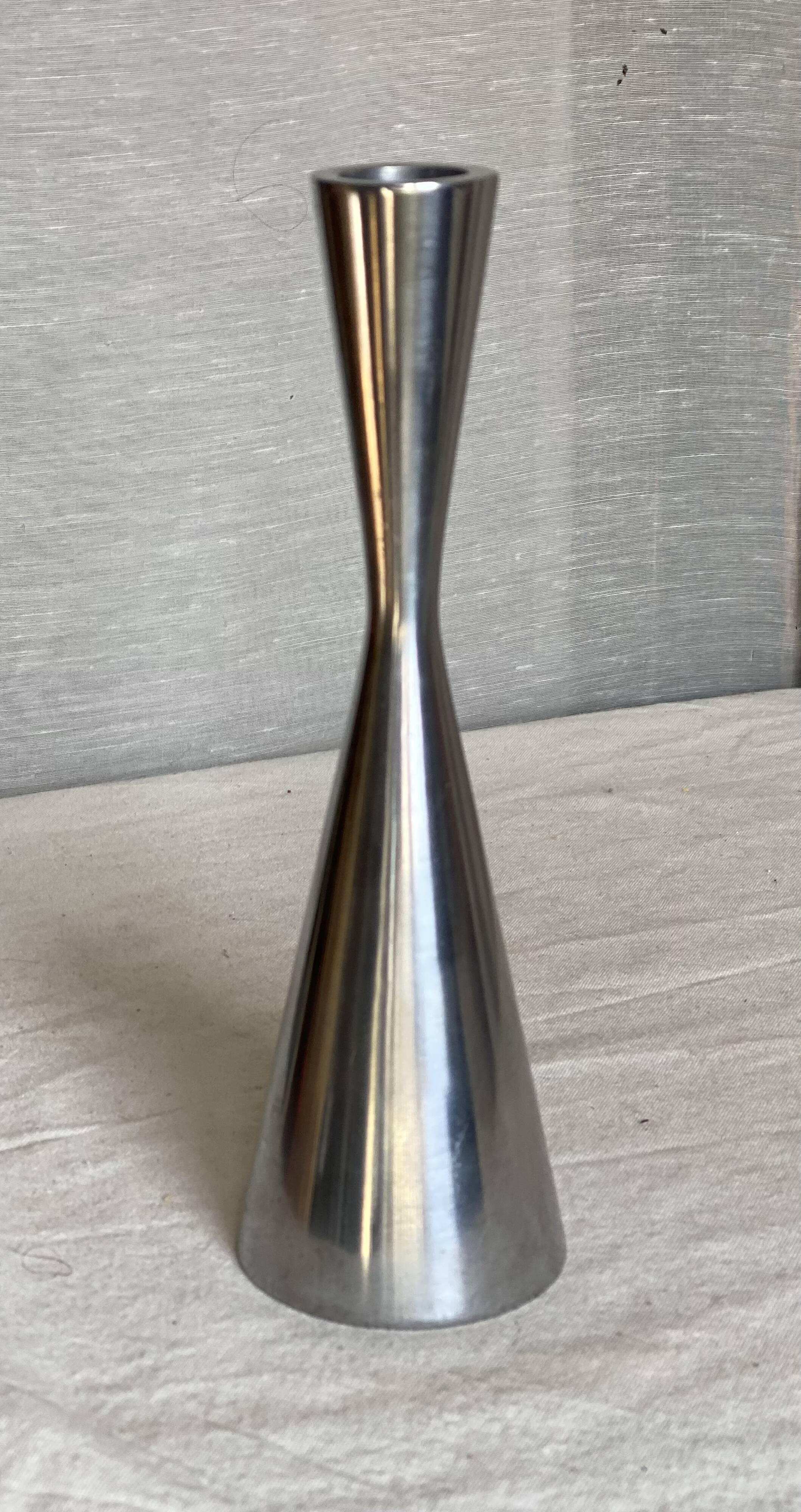Bougeoir métal design scandinave vintage 1980