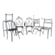 Set of handcrafted wrought iron chairs