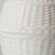 Pair of white ceramic table lamps with faux wicker texture, Spanish coastal design, 1970s