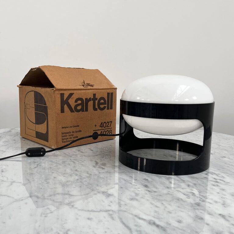 Joe Colombo, space age set of 2 mod. KD27 table lamps, Kartell Italy 1970s