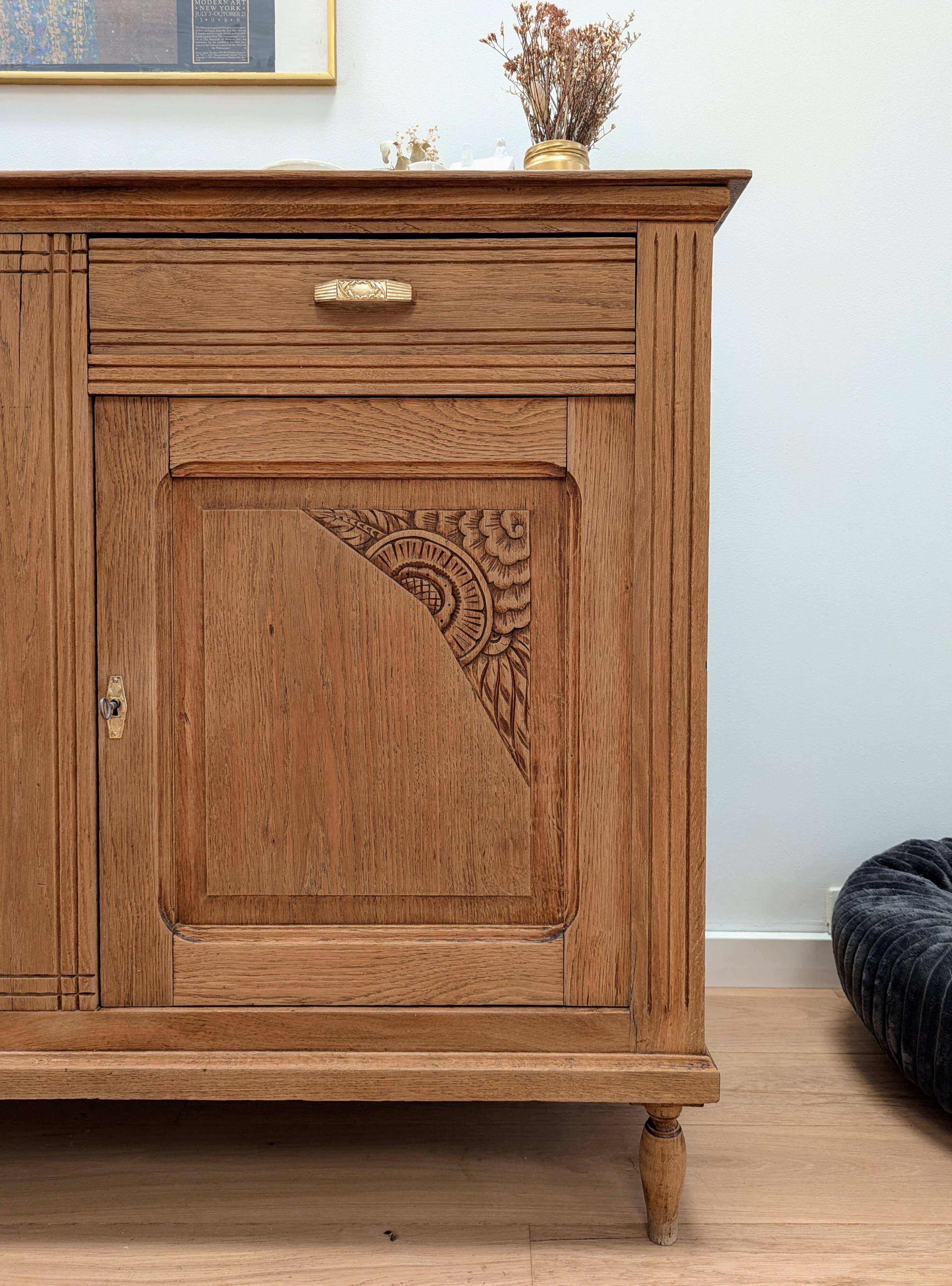 Art Nouveau wood sideboard