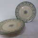 4 flat plates in iron earth from Gien Florentine model 211203