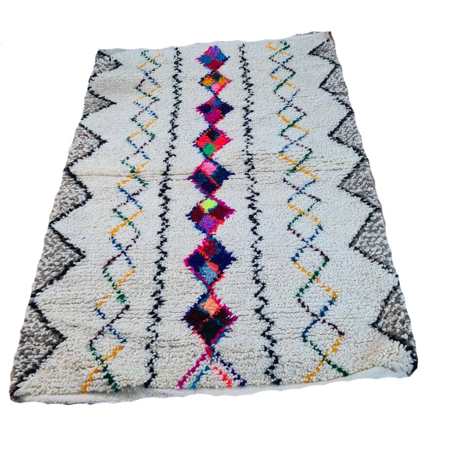Handmade wool Berber rug 150 X 100 CM