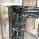 Louis XV style fireplace in green marble, 1900s