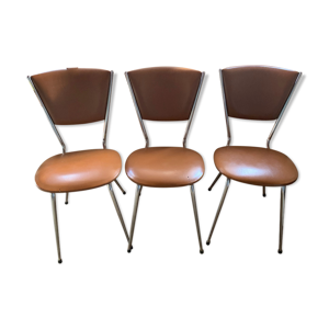 3 chaises vintage années 60 en