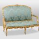 Salon de style Louis XV à chassis en bois doré. Circa 1880.