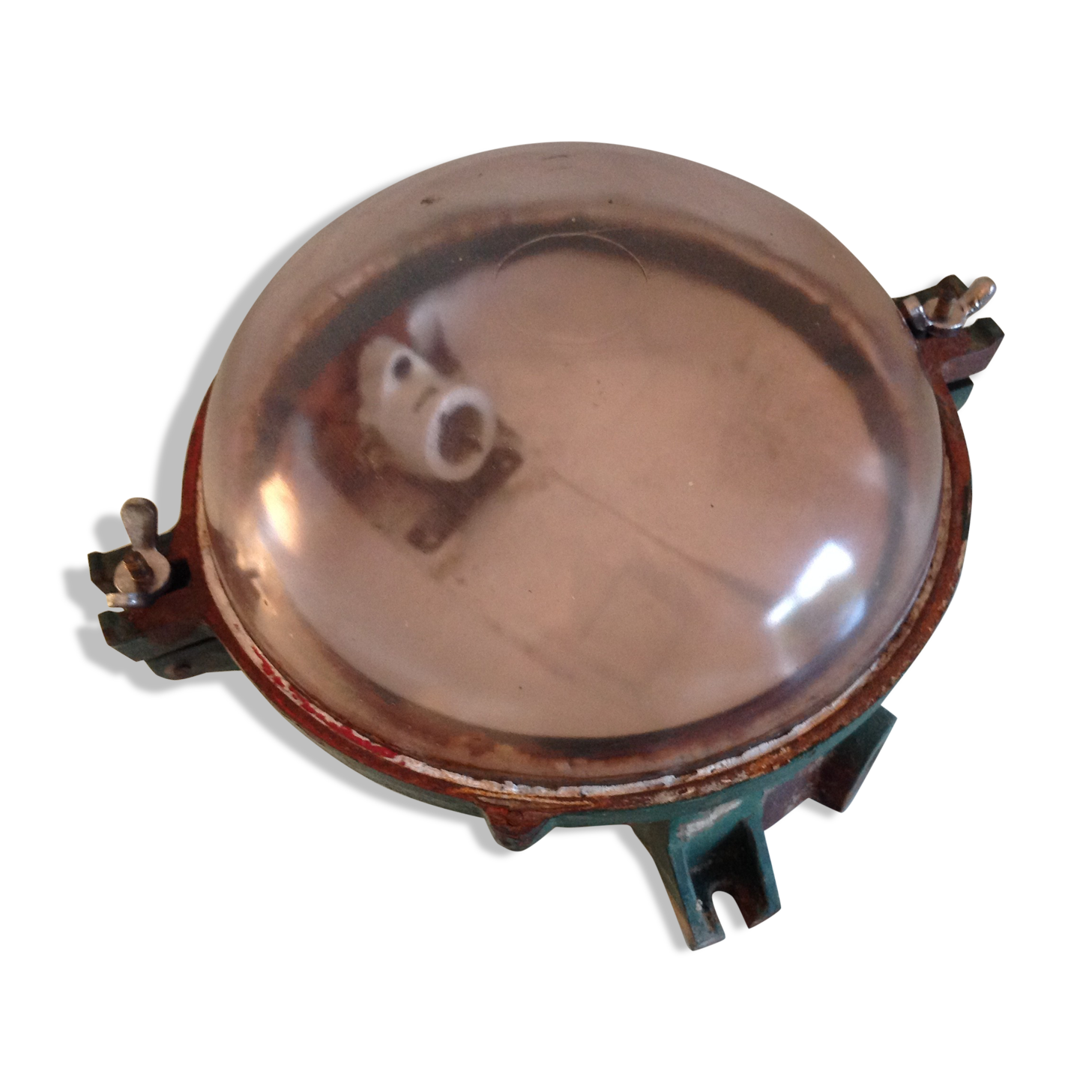 Ceiling lamp porthole cast iron industrial style / vintage 50s-60s