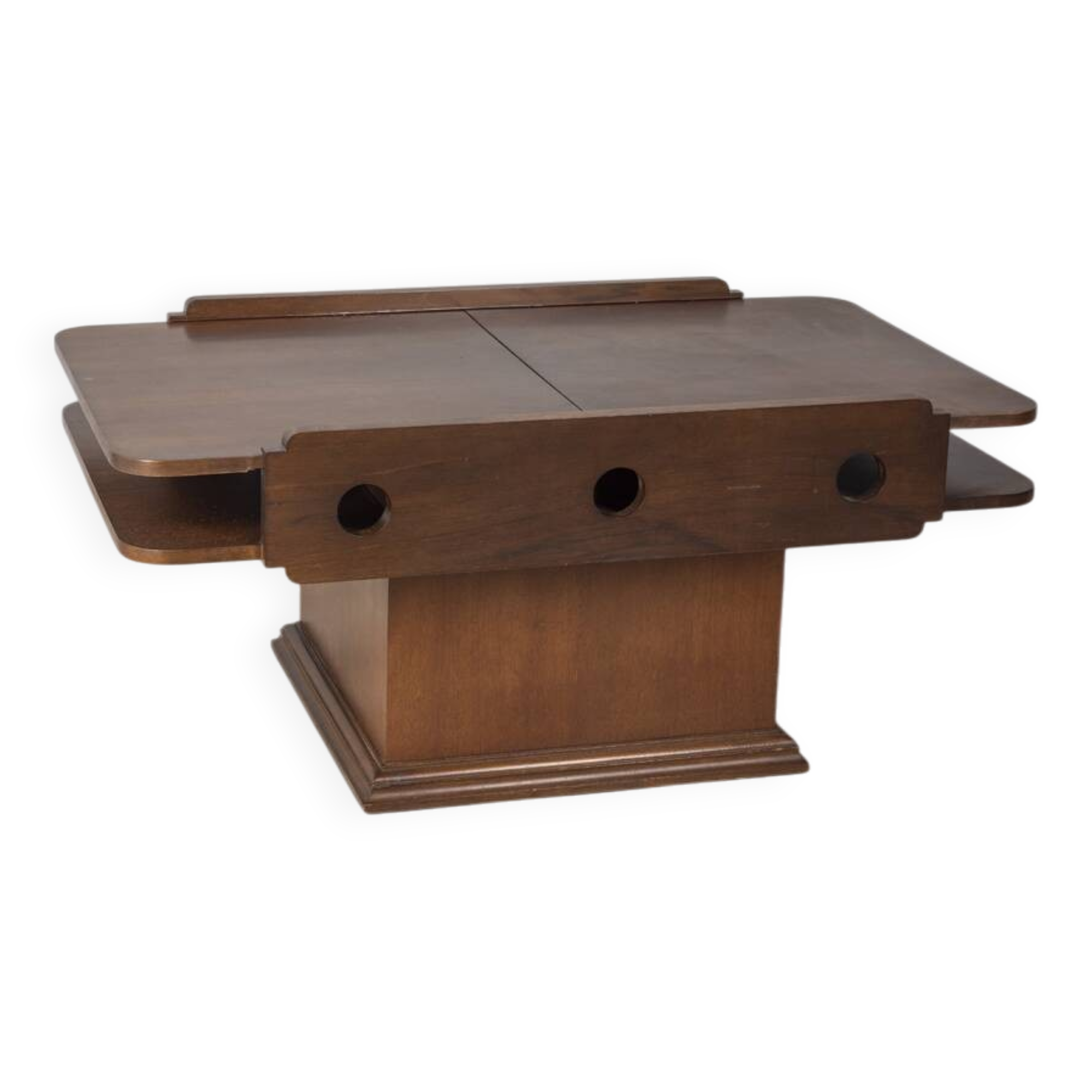 Vintage 60s coffee table with storage unit Italian design