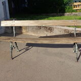 19th century cast iron bench with fake branches