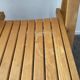 Pair of folding chairs from the 70s in solid beech