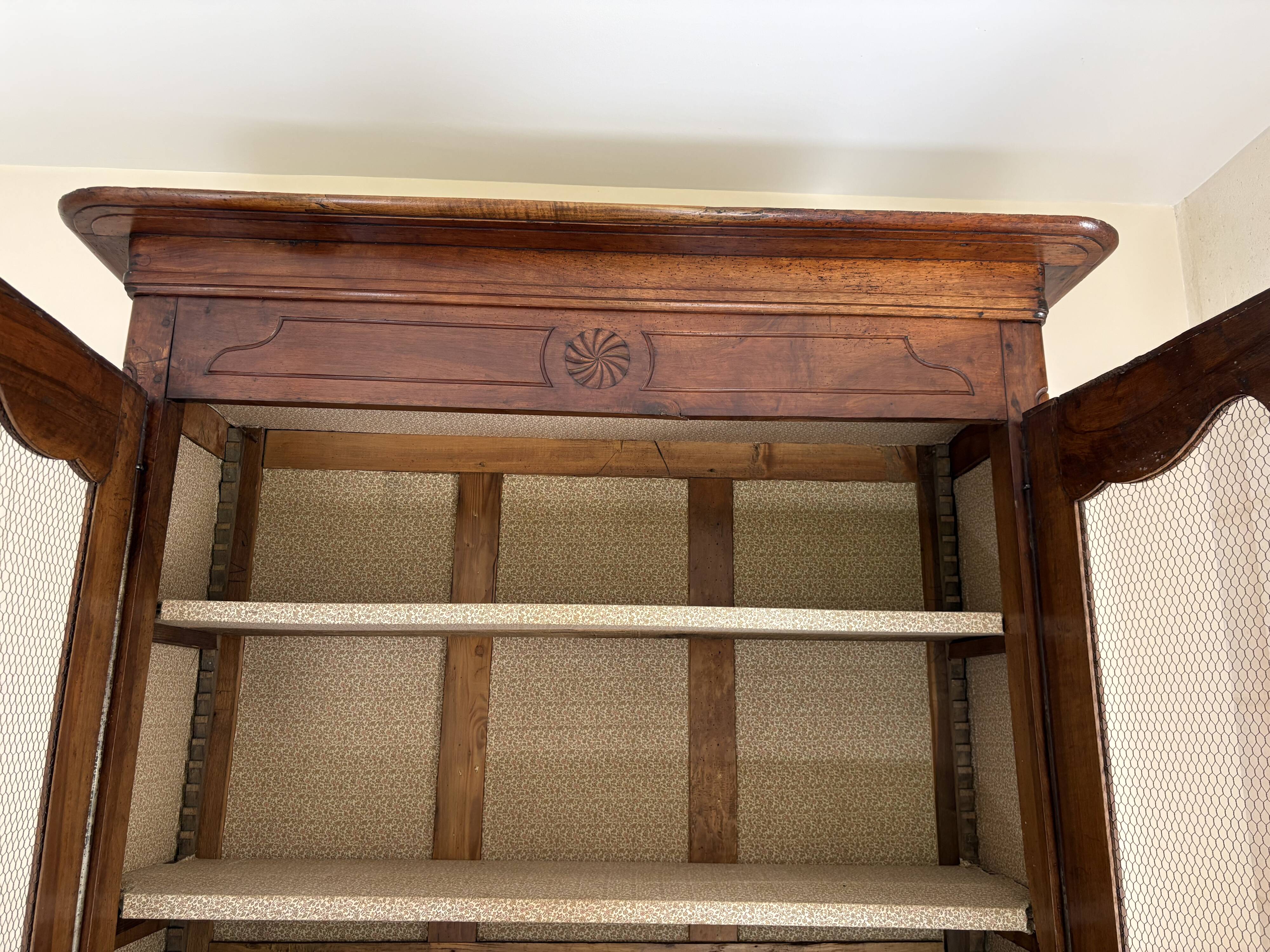 Solid walnut wardrobe/bookcase