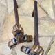 Paire de CHENETS Laiton Massif VINTAGE