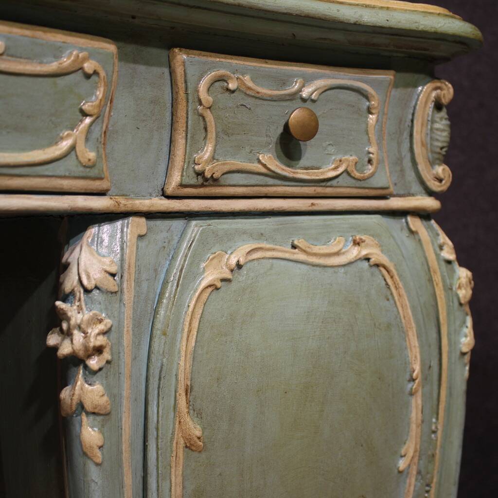 Venetian lacquered and painted writing desk from the 20th century