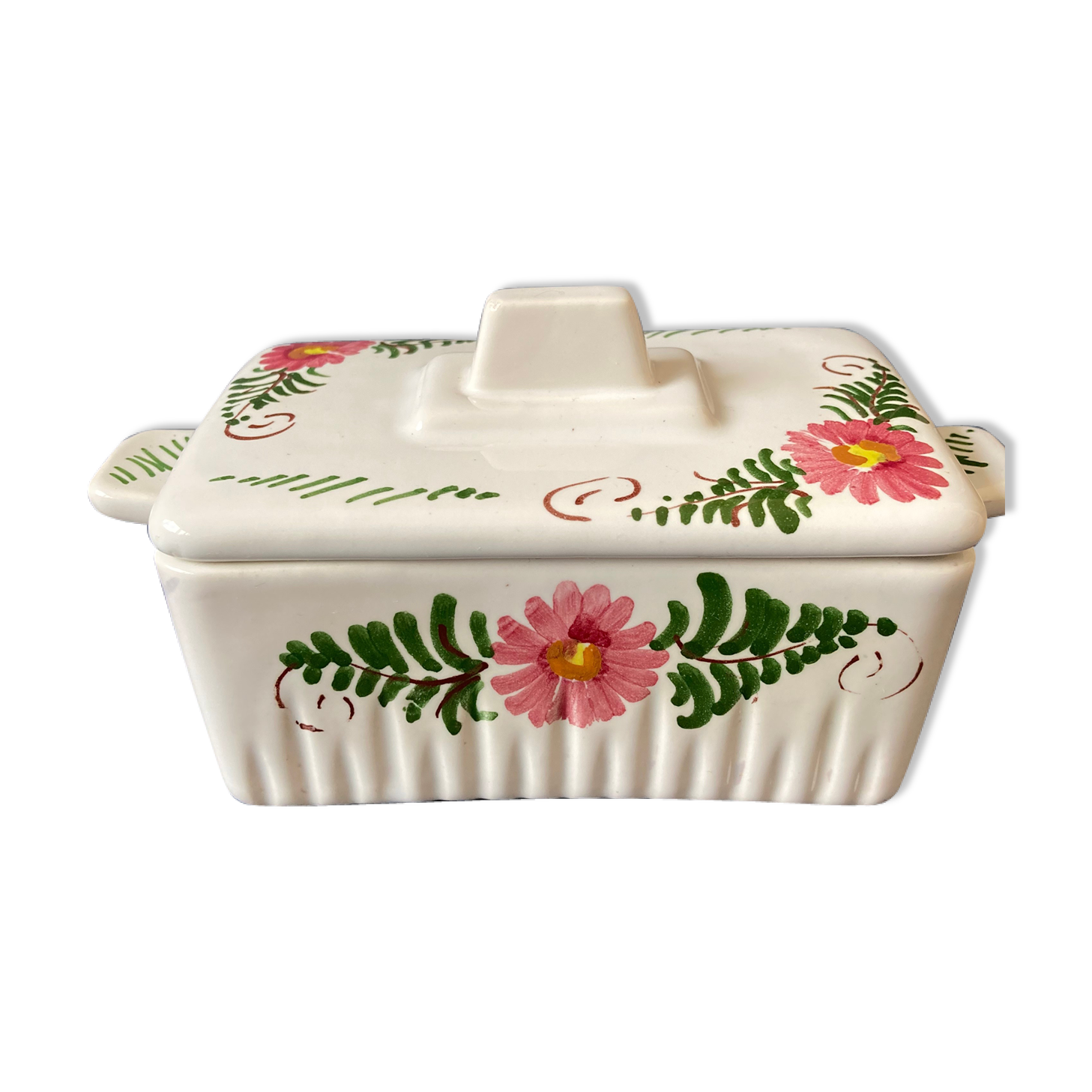 Flower porcelain butter